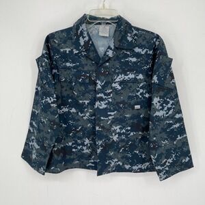 Trooper Kids Blue Digital Camo Military BDU Field Jacket Size 14